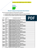 Plan de Trabajo de Preparación Física