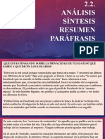 Articulo para Hacer Analisis, Resumen, Parafrasis, Sintesis