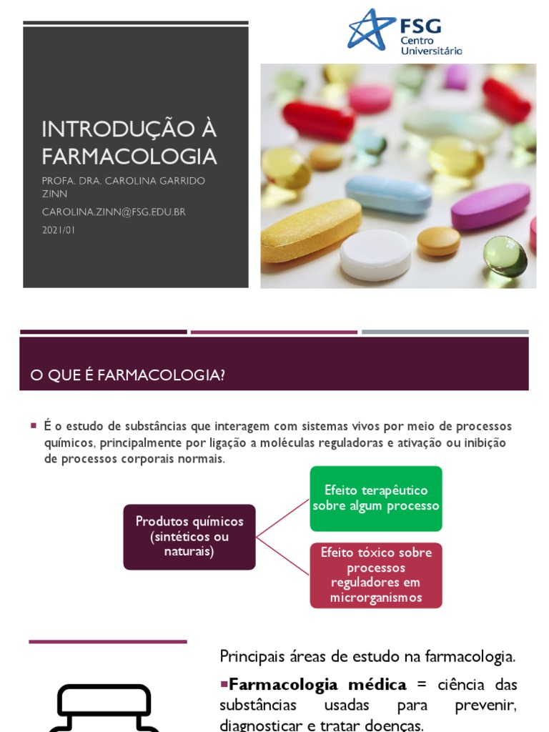 Introdução A Farmacologia | PDF | Farmacologia | Química