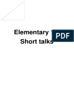 Elementary Short Talks Lessons 1-3 4.7.13