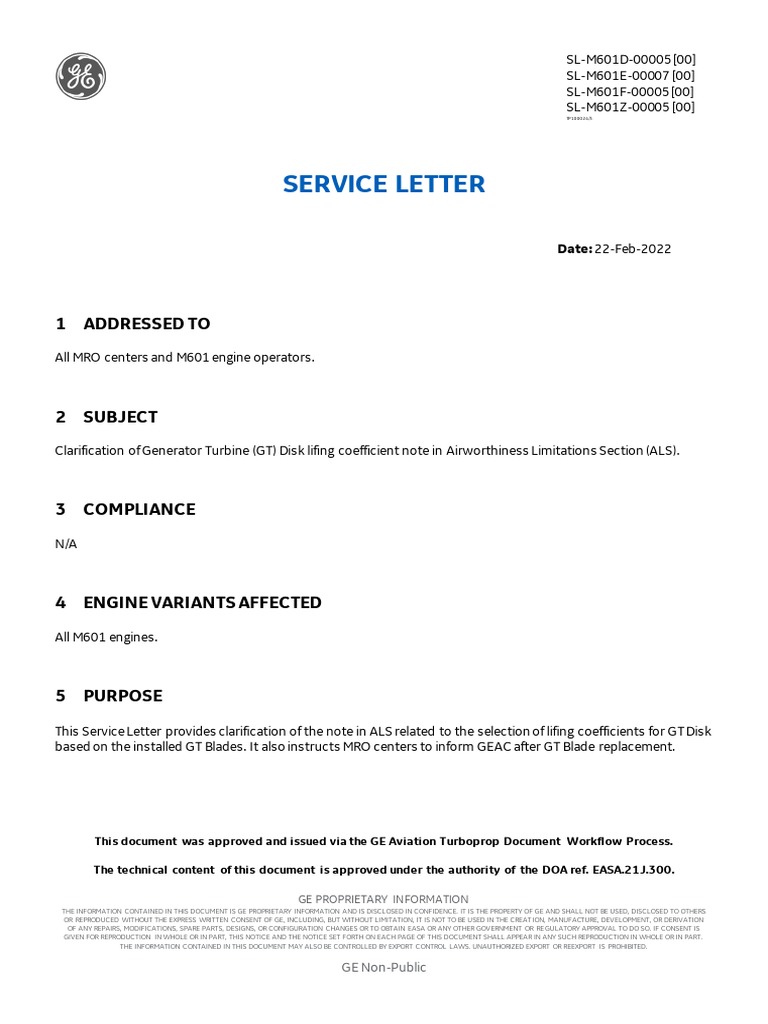 Service Letter: 1 Addressed To | Download Free PDF | Aviation