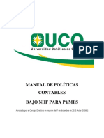 Manual de Politicas Contables Bajo NIF UCO - 2015