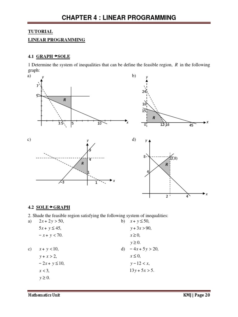Chapter 4: Linear Programming | PDF | Linear Programming | Cakes