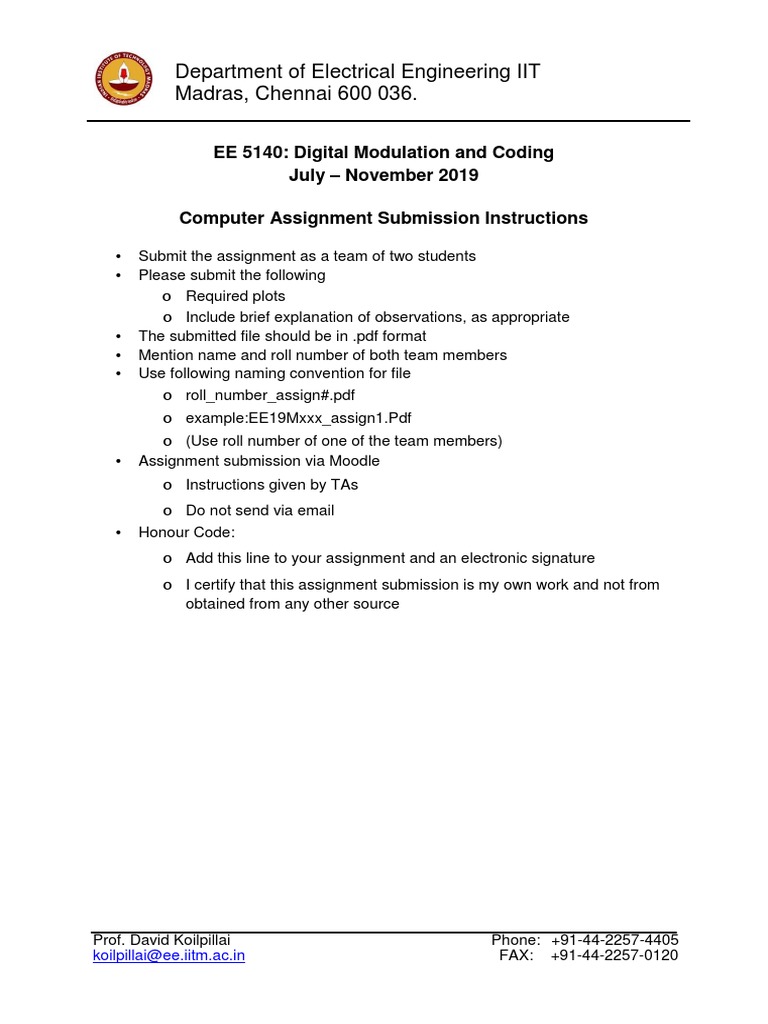 Department of Electrical Engineering IIT Madras, Chennai 600 036 PDF Signal To Noise Ratio