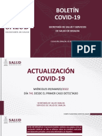 Registra Salud este miércoles 161 casos nuevos y 5 decesos por COVID-19 en Sinaloa