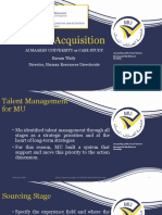 Talent Acquisition: Al Maaref University As Case Study Karam Tfaily Director, Human Resources Directorate