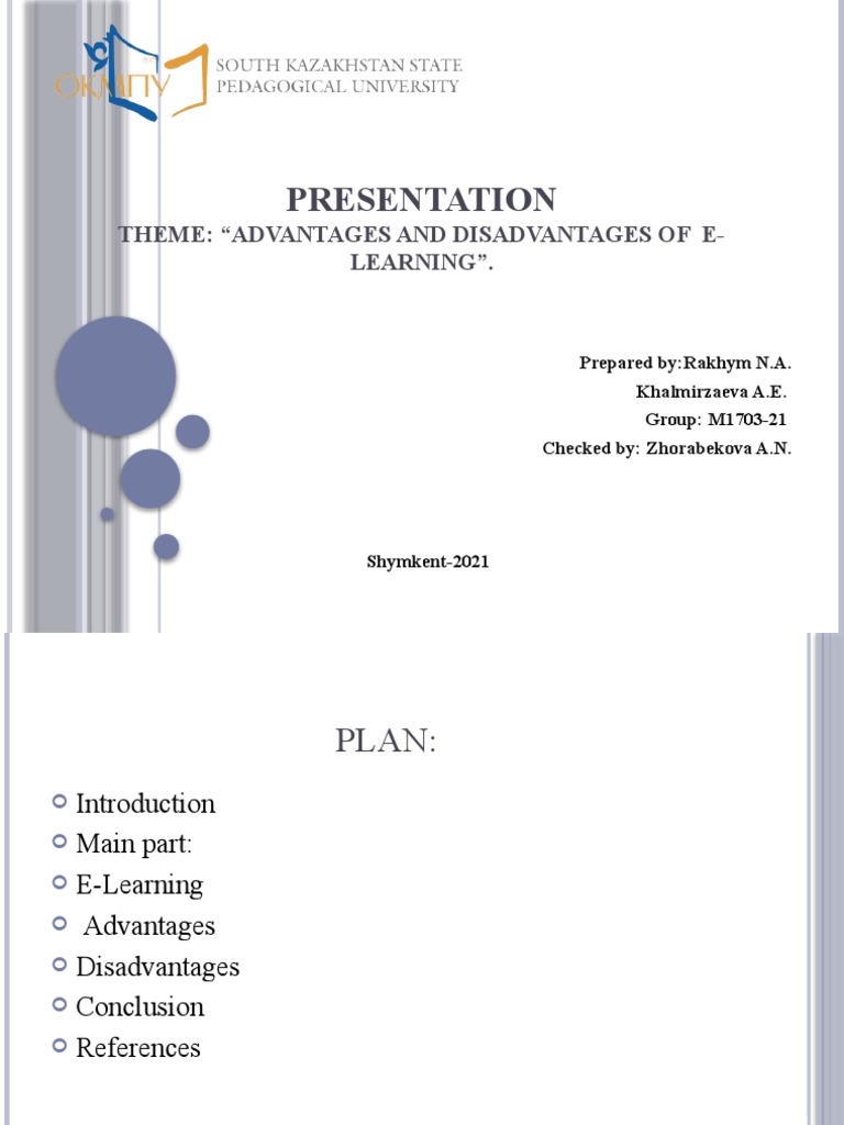 E-Learning Advantages and Disadvantages | PDF | Educational Technology ...