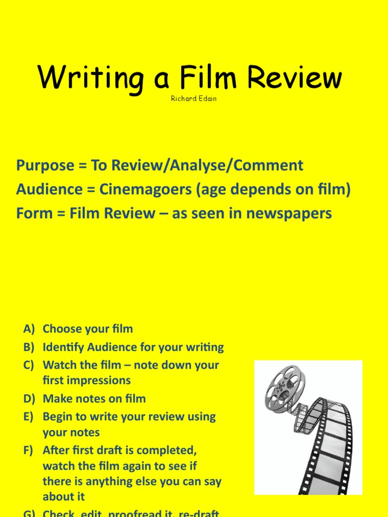 Writing A Film Review PDF