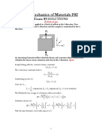 Mechanics of Materials Exam #3 SOLUTIONS