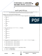 Matematika Sma Xi Soal Try Out Pas Gasal 2019-2020