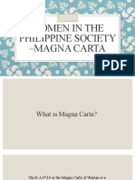 4 Women in The Philippine Society Magna Carta