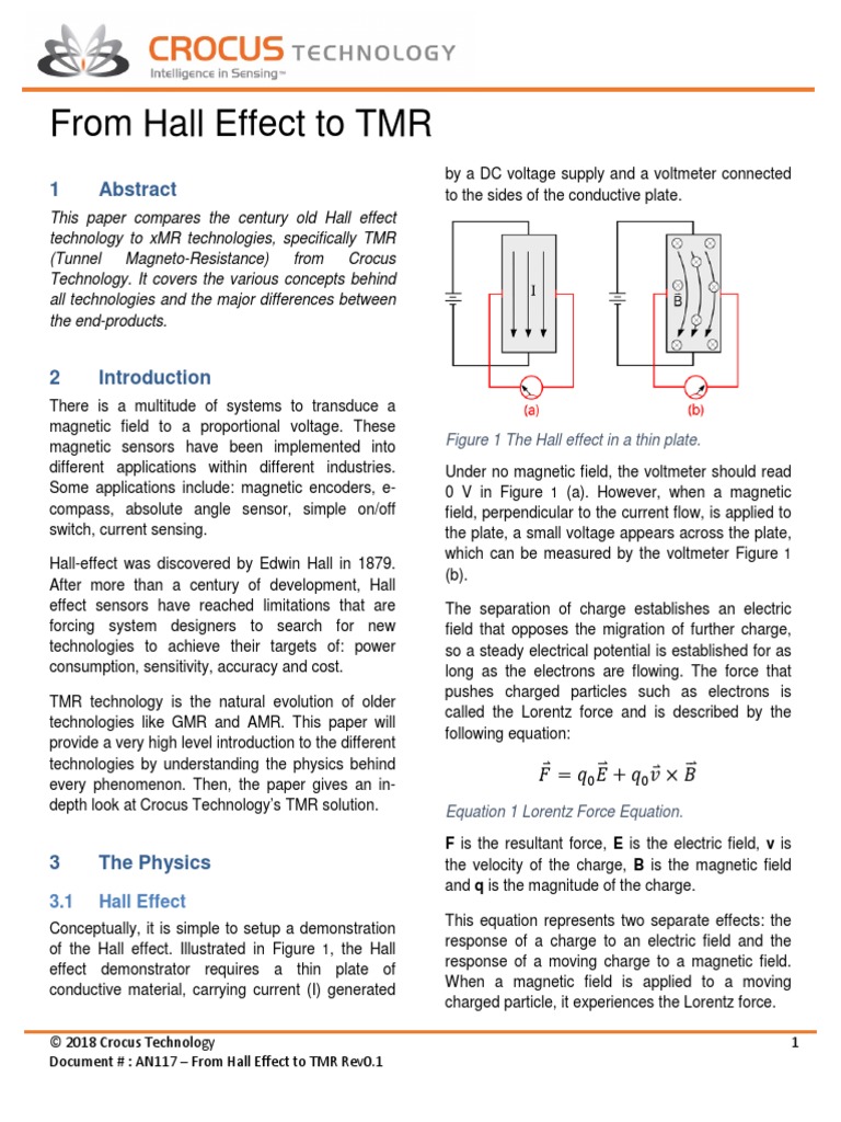 AN117 From Hall Effect To TMR Rev0.1 | PDF | Chemical Product ...