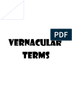 Vernacular Terms