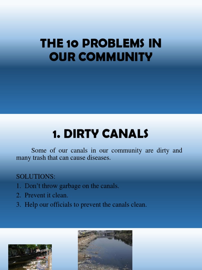 10 problems in our community essay