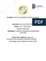 Ejercicios. - Funciones de Dos Variables y Derivadas Parciales