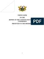 White Paper On The Report of The Constitution Review Commission Presented To The President
