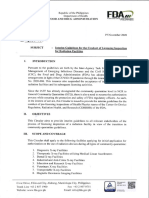 FDA Circular 2020 035 Interim Guidelines For The Conduct of Lincensing Inspection For Radiation Facilities