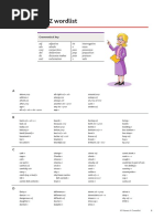 A1 Movers A-Z Wordlist: Grammatical Key