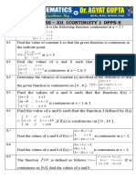 Class - Xii (Continuity) Dpps-2: Find The Values of A and B Such That The Function F (X)