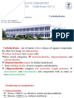 Food Chemistry DTC-321 Credit Hours-3 (2+1) : Carbohydrates