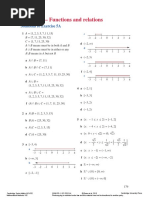 Chapter 5 - Functions and Relations: Solutions To Exercise 5A