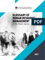 Glossary of Human Resource Management: in The Public Sector