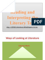 Reading and Interpreting The Literary Text: Ang, J. (2016) .Literatura - Mindshapers.Co - Inc