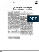 Lo storico Pivato: mai una situazione simile dalla Seconda Guerra Mondiale - Il Corriere di Romagna del 9 marzo 2022
