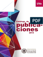 Catálogo de publicaciones 2014 de la Universidad de Valladolid