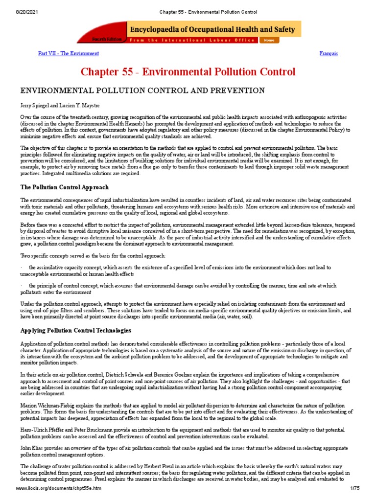 Chapter 55 - Environmental Pollution Control | PDF | Air Pollution ...