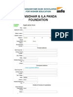 PGDS Scholarship Application Form 2021