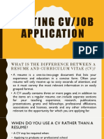Writing CV, Job Application