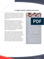 Choosing the right metal casting process