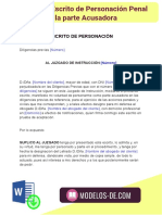 Modelo de Escrito de Personación Penal de La Parte Acusadora