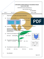 Anika Raj Class 4 TEA-2-Math-RWS 5-Perimter and Area-2021-22