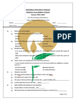 Class 4 EVS - TEA 2 - Revision Worksheet 6