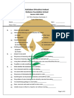 Class 4 EVS - TEA 2 - Revision Worksheet 4