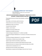 Informe de Trabajos Realizados de Camioneta Placa Ano - 789