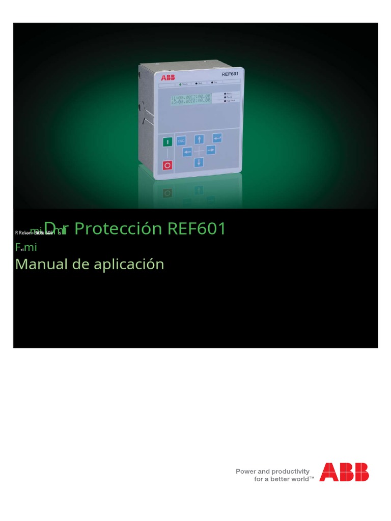 REF601 Español | PDF | Relé | Ingenieria Eléctrica