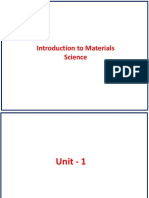 Introduction to Materials Science Classification and Structure