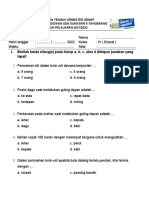 Penilaian Tengah Semester Genap Pjok Pak Endang