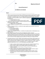 Lista de Exercícios Máquinas Elétricas