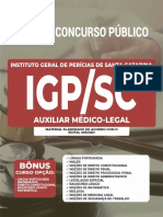 Apostila - IGP SC - Auxiliar Médico Legal, 2022.