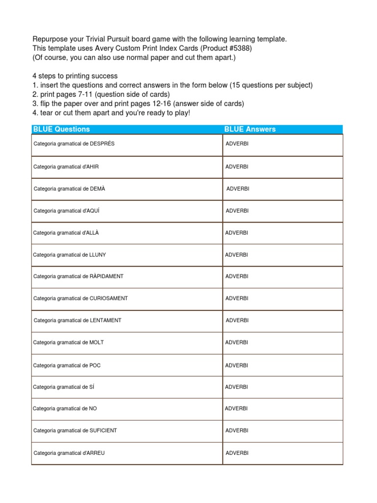 BLUE Questions BLUE Answers | PDF | Language Mechanics | Grammar