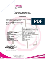 Certificado Lavado y Desinfeccion de Tanques de Almacenamiento de Agua