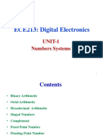 ECE213: Digital Electronics: UNIT-1 Numbers Systems