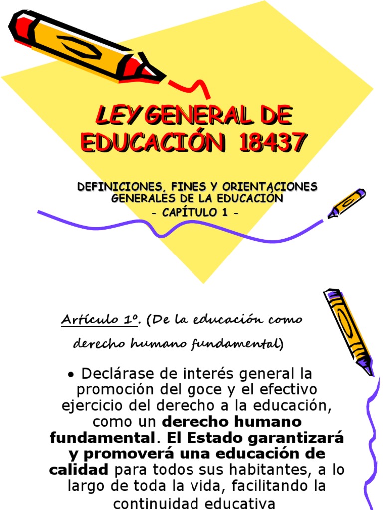 Ley General de Educación 18437