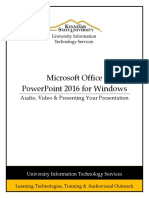Microsoft Office Powerpoint 2016 For Windows: Audio, Video & Presenting Your Presentation