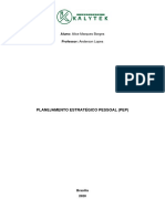 Planejamento Estratégico Pessoal (Pep) : Aluno: Alice Marques Borges Professor: Anderson Lopes