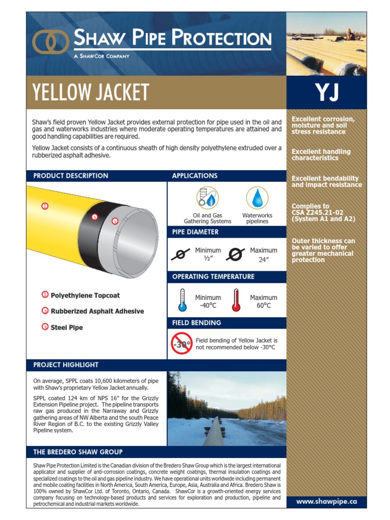 Yellow Jacket Protection PDF Pipeline Transport Pipe (Fluid